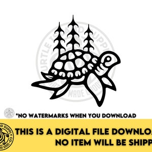 Inheems ontworpen 'schets eilandschildpad' digitale download png,svg en jpg | Ideaal voor afdrukken, borduren, graveren en sublimeren