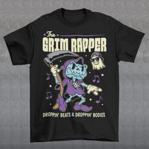 Camiseta retro de The Grim Rapper - Camiseta de la Parca - Camiseta musical - Regalo divertido - Ropa unisex
