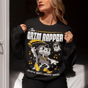 Der grimmige Rapper Sweatshirt - Sensenmann-Shirt - Musikalisches Top - Lustiges Geschenk - Unisex-Kleidung