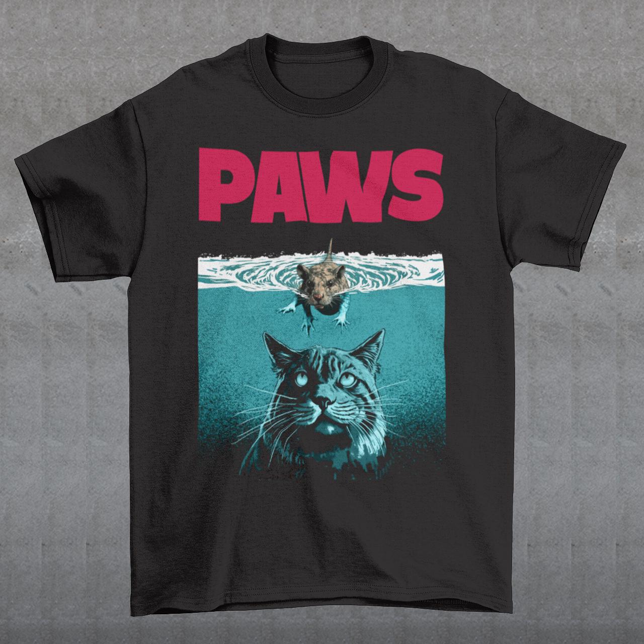 Paws T-shirt - Cat and Mouse Shirt - Funny Cat Tee - Cat Lover