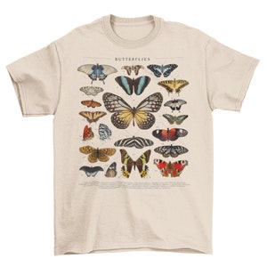 Butterflies Catalog T-Shirt - Butterfly T-Shirt, Butterflies Collector Tee, Butterfly Lover, Lepidopterist Shirt, Unisex, Men, Women