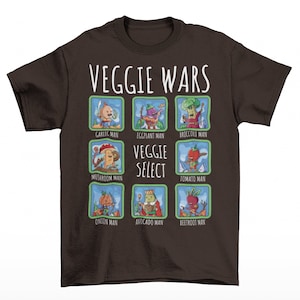 Veggie Wars T-Shirt - Vegetable T-Shirt, Medieval Tee, Vegan Gift