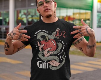 Knowledge Is The Greatest Gift T-Shirt - Adam And Eve Tee