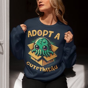 Felpa "Adotta un simpatico thulhu" - Maglietta "Cthulhu" - Regalo di H.P. Lovecraft