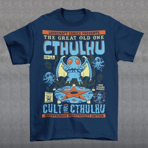 Cthulhu Comic Book T-Shirt - Book Lover Shirt - H. P. Lovecraft Tee - Great Old One Gift