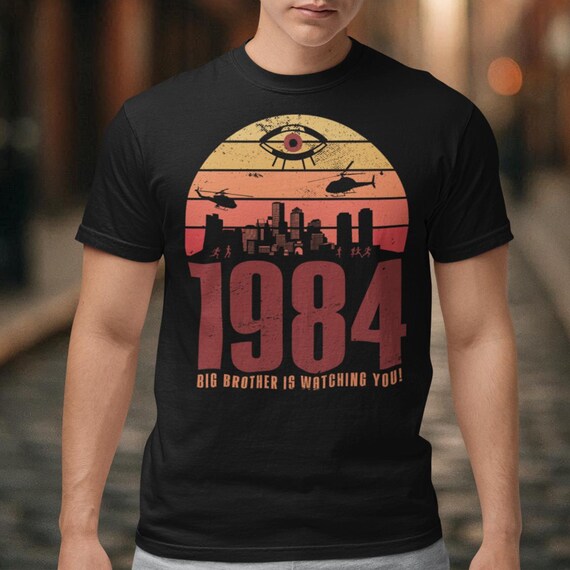 1984 Big Brother is Watching You T-shirt - Dystopian Shirt - Retro