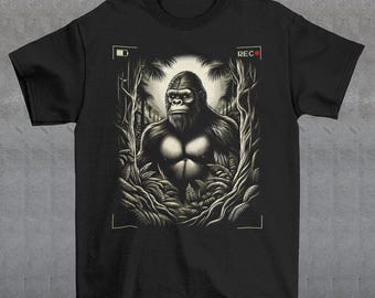 Bigfoot Recording T-Shirt - Cryptid Shirt - Cryptozoology Gift