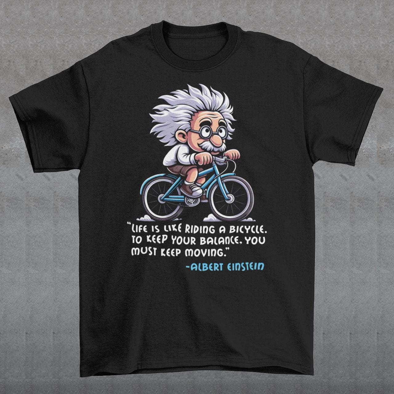 アルバート・アインシュタイン 自転車 T シャツ - アインシュタインの 