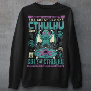 Cthulhu Comic Book Sweatshirt - Book Lover Shirt - H. P. Lovecraft Top - Great Old One Gift