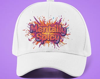 Cappello mentalmente piccante / Cappello divertente per la salute mentale / Cappello da baseball con grafica colorata / Umorismo neurodivergente