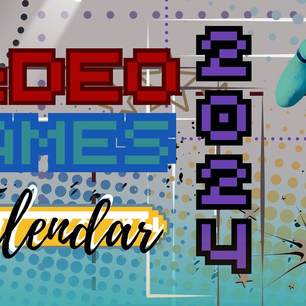 2024 calendar video games Etsy Portugal