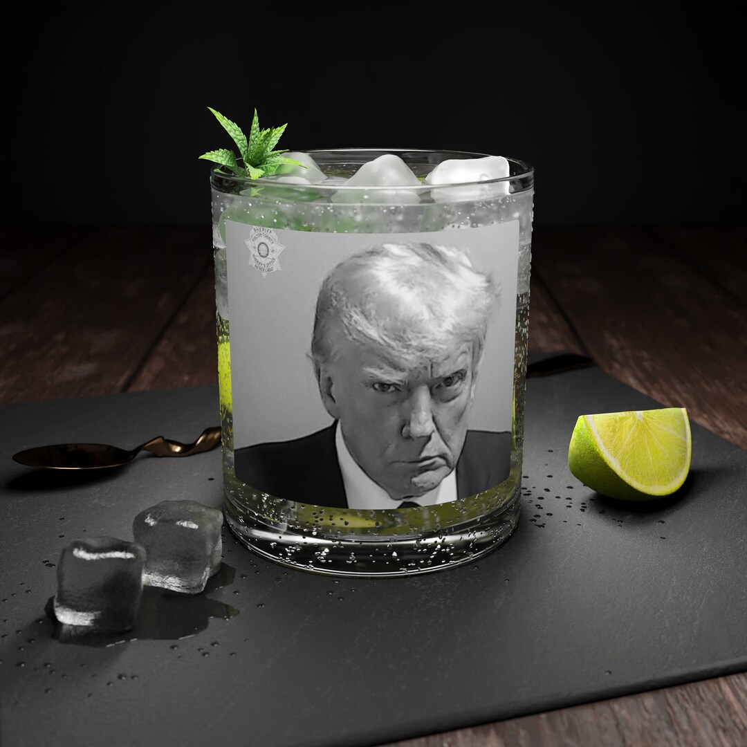 Donald Trump 2024 Mugshot Glass Novelty Bar Accessories Etsy