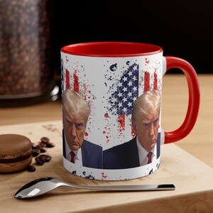 Donald Trump Mugshot Coffee Mug: Patriotic Political Gift