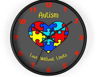 Autism-Love Without Limits Wall Clock