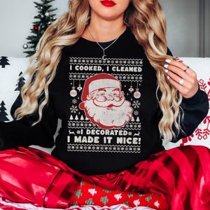 I made it nice!, Bravo Ugly Christmas Sweater, Ugly Christmas Sweatshirt, Funny Holiday, Real Housewives Merch, Christmas Gifts