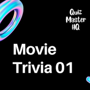 Movie Trivia 01 - Themed Quiz Extravaganza: 10 Questions, PDF Question & Answer sheets PDF Slideshow, Fun Party Game