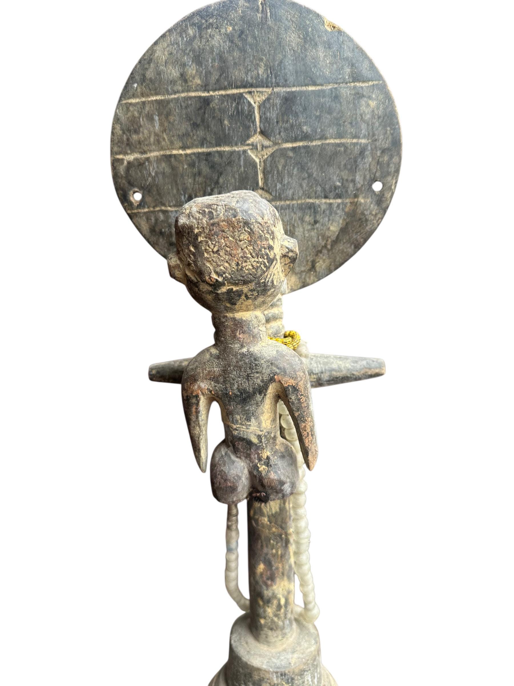 Vintage Ashanti Akuaba Fertility Doll: Akan Tribal Sculpture 