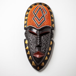 アフリカンマスク 木製 装飾品 木製のアフリカンスタイルの木製マスク,吊り下げ,装飾 - AliExpress