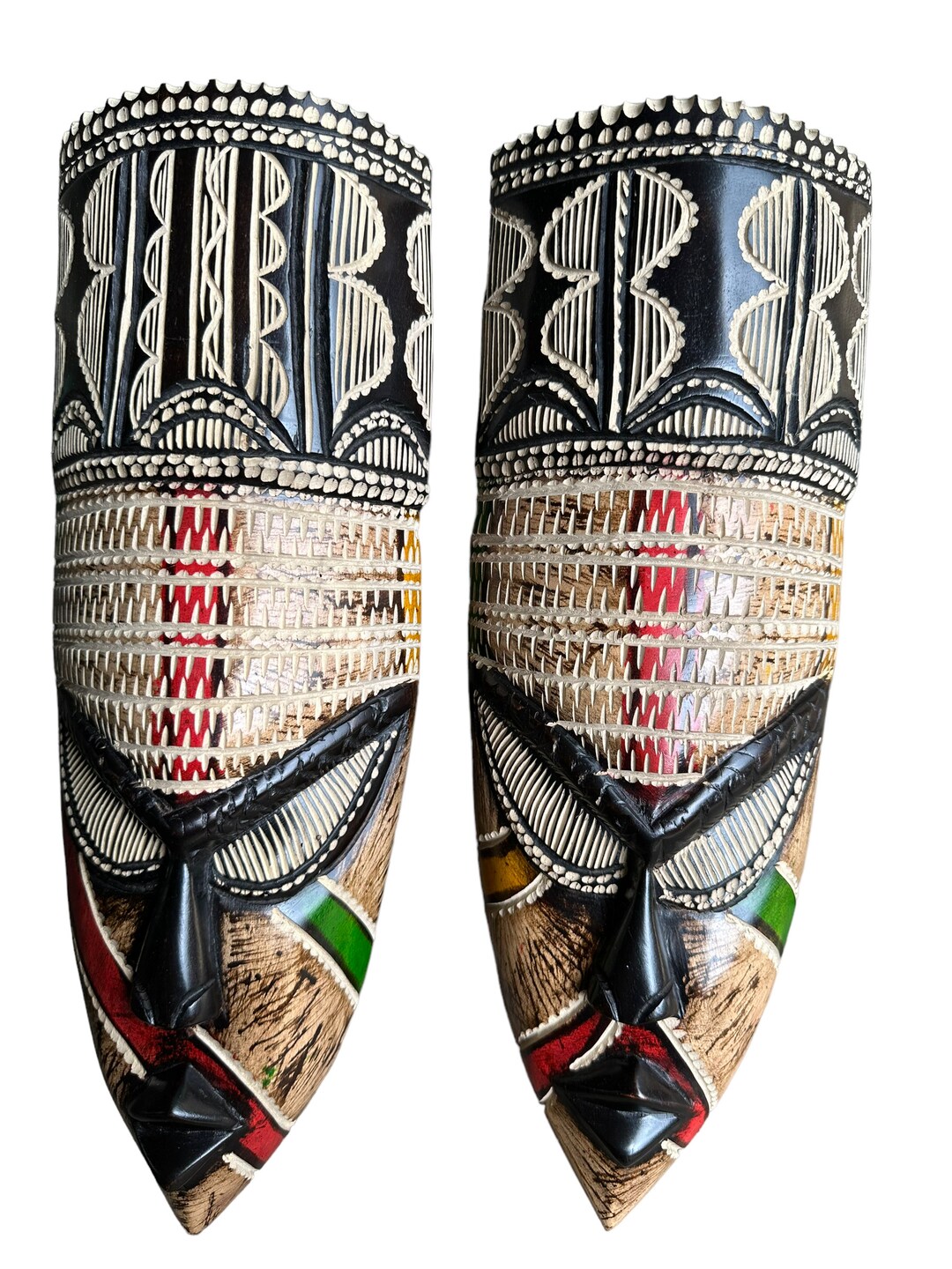 African Wall Art Handmade Wooden Wall Hanging Home Decor, Ghana Ashanti