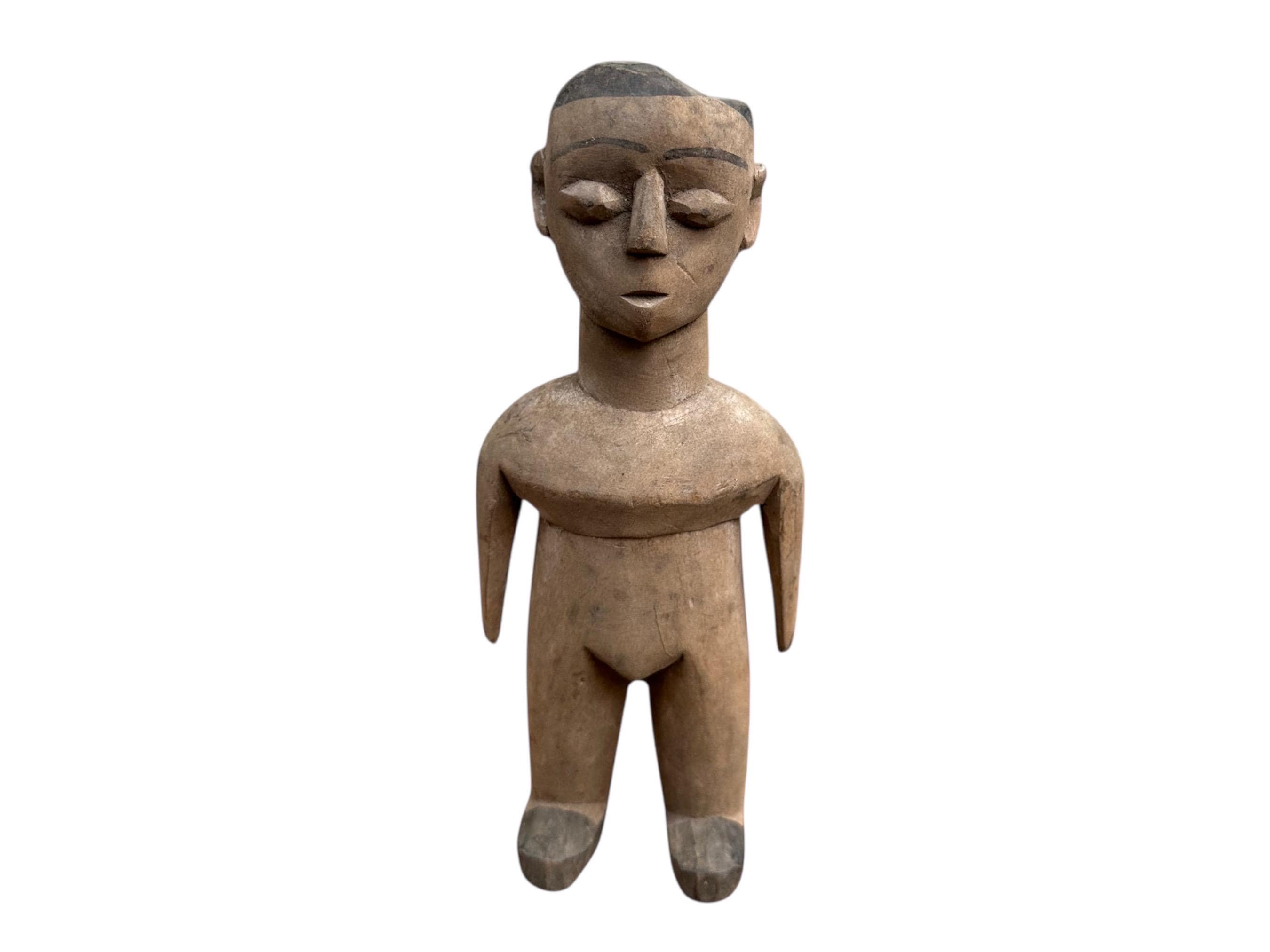 Ewe Venavi Fertility Doll: Handcrafted African Wood Sculpture