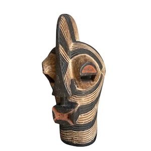 Songye Kifwebe mask Authentic Tribal Wall Art, Handcrafted Ceremonial Dance Mask, Congo Ritual Protection Statue, Antique African Sculpture