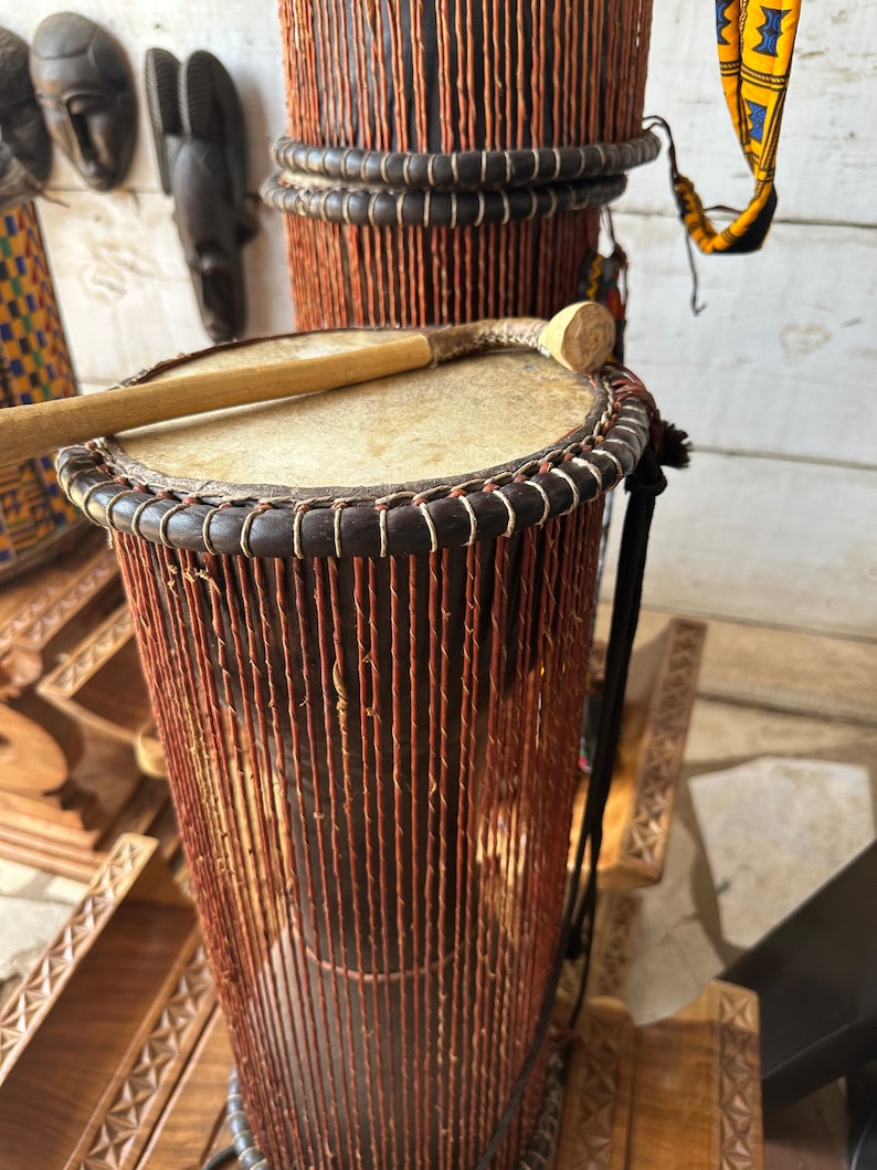 Traditional Talking Drum, L20.5 X W9.5inches, African Musical