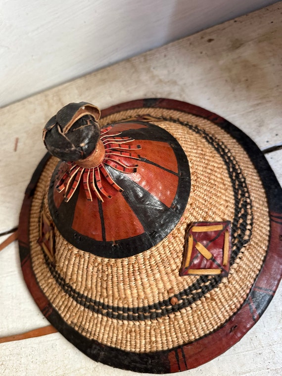 Handmade Fulani Straw Hat: African Sun Shade, Ghana Made  display picture 1