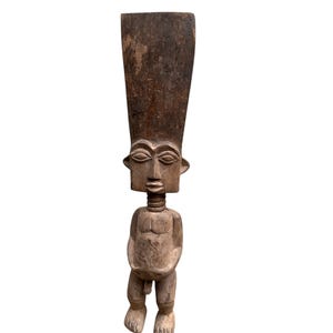 Handcrafted Fante AkuaBa Fertility Doll: Antique African Wood Sculpture
