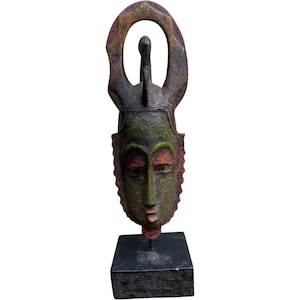 Guro Yaure African Mask: Hand-Carved Sese Wood Tribal Art