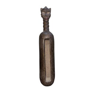 Vintage Yaka Slit Drum, Authentic African Tribal Divination Sculpture, Handcrafted tribal Instrument Angola/ Congo
