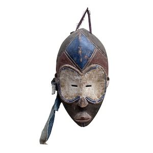 Hand-Carved Dan Mask: Authentic African Tribal Art, Liberia/Cameroon
