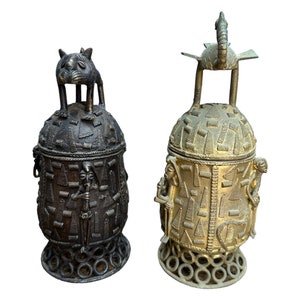 African art, Ashanti gold dust pot, 19th century old Asante kuduo