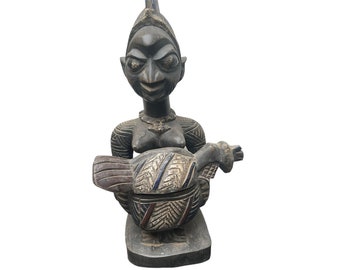 Antique Yoruba Ifa Divination Bowl: Nigerian Tribal Art, 1910