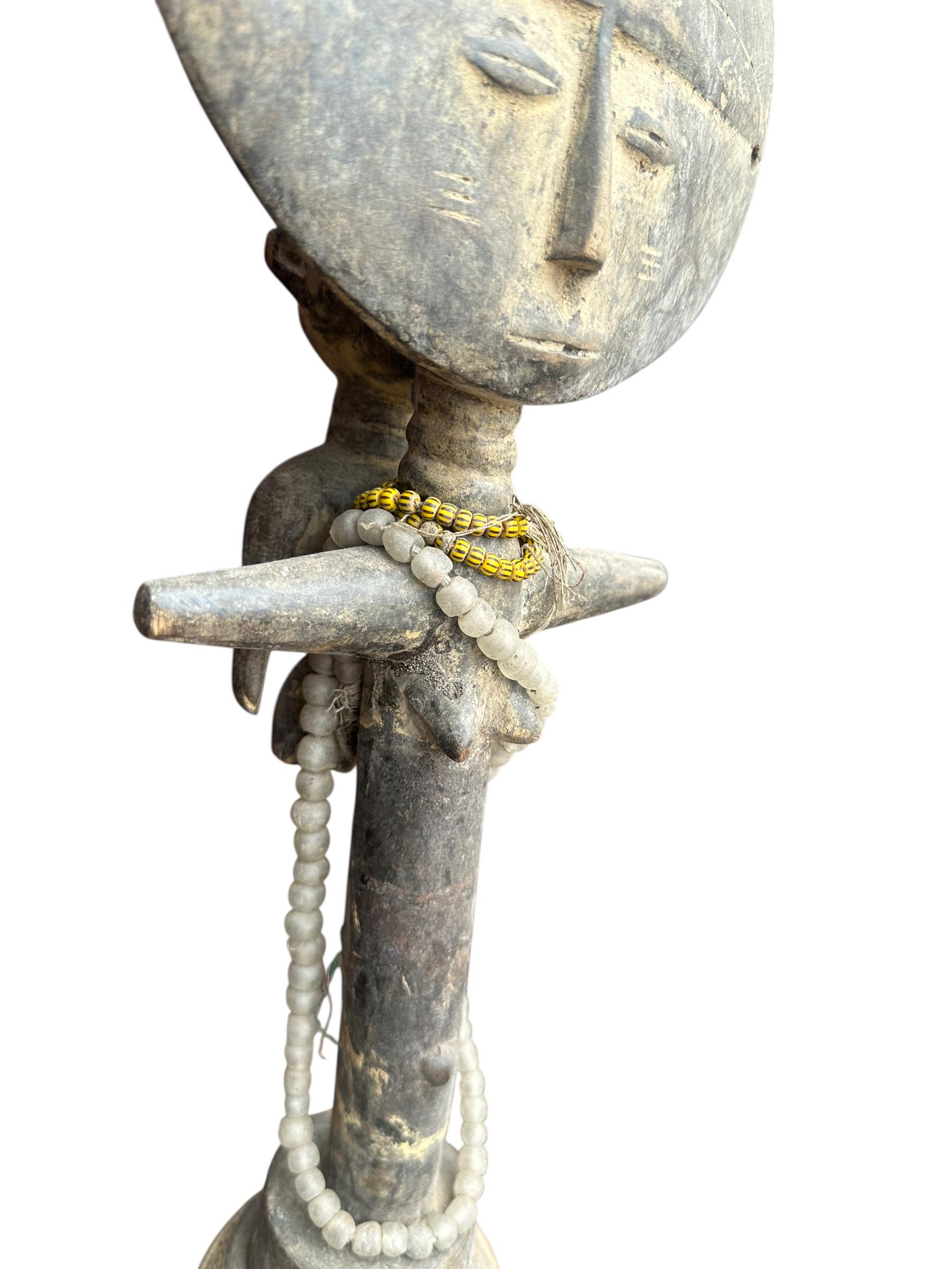 African Zaramo Mwanahiti Fertility Doll Comb Rare Antique Vintage Fertility Doll, Akuaba, African Doll, African Decor  main image 2