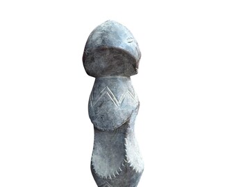 Vintage Lega Sculpture African Tribal Art, Ethnic Wall Decor