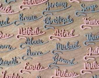 100 segnaposto in vetro con charm per gli ospiti a feste e matrimoni - File di taglio laser per stampa 3D DXF SVG