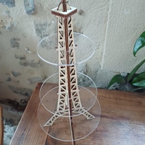 エッフェル塔ディスプレイ - レーザー切断用の DXF-SVG デジタル ファイル