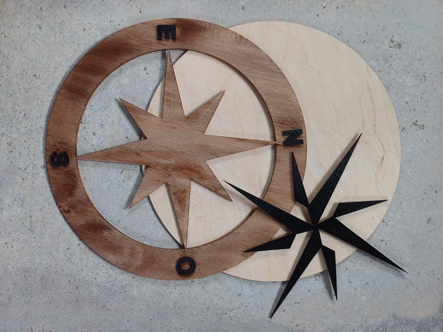 Multilayer Compass Rose - DXF-SVG Laser Cutting File - Etsy