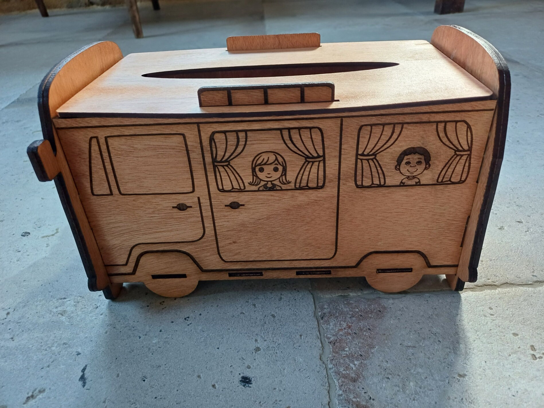 Vintage Van Camper Van Tissue Box DXFSVG Laser Cutting File Etsy UK