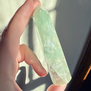 Mint Green Fluorite Tower | Light Green Fluorite Tower | Green Fluorite Tower | Crystal Tower | Altar Decor | Home Decor | Crystal Carving