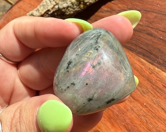 Sunset Flash Labradorite Heart (Small)