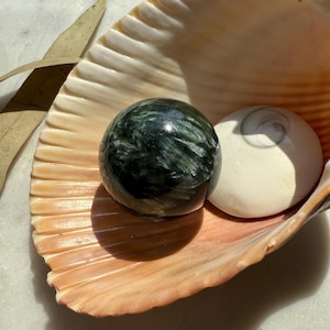 Small Seraphinite Sphere | Seraphinite | Small Crystal Sphere | Gift for Crystal Lover | Crystal Lover Gift | Self Love Crystal