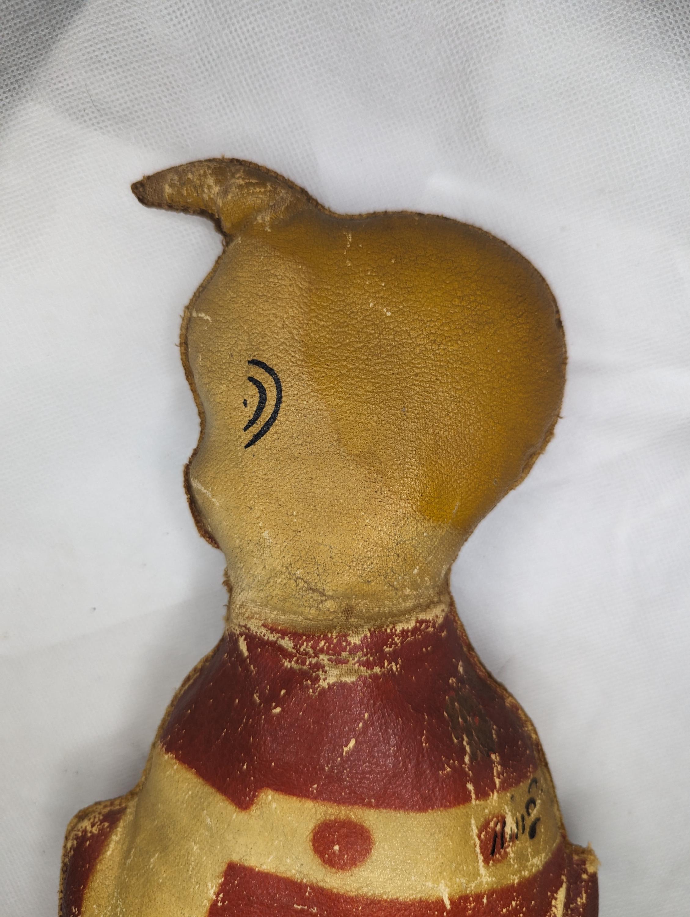 Vintage Antique Skeezix Comic Strip Character Oil Cloth Doll Gasoline