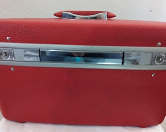 Vintage Lady Baltimore Train Case Red 1950's MCM Travel Case - Etsy
