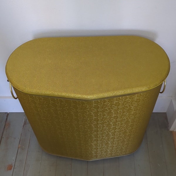 Vintage MCM Gold Clothes Hamper