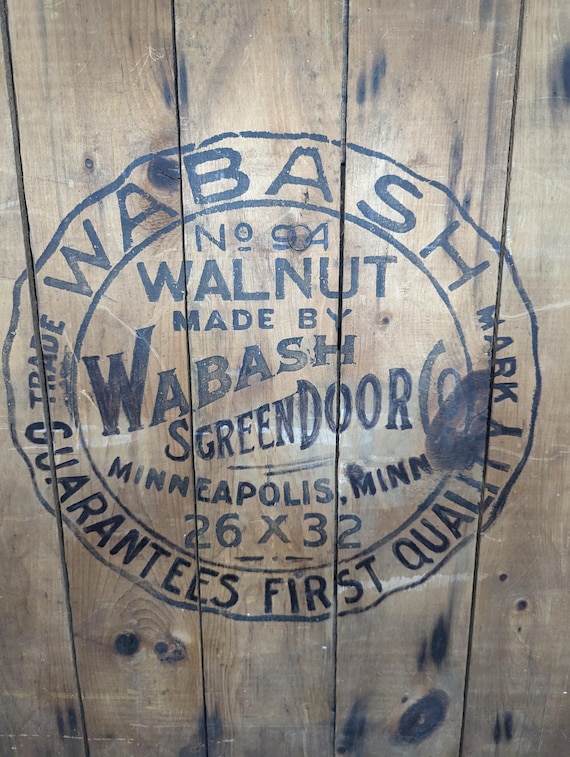 Antique Wabash Mahogany Wabash Screen Door Co. Wood Stove Board - Etsy