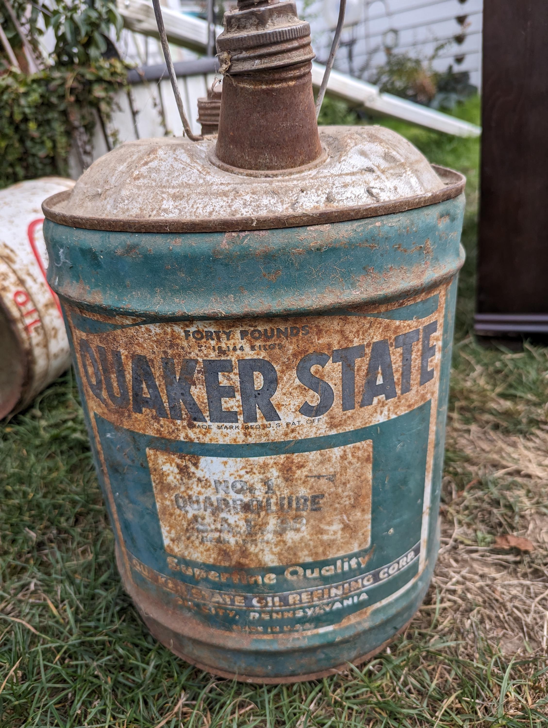 Vintage Quaker State 5 Gal. Gas Can - Etsy