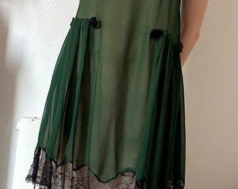 1920 vintage Silk dress Size S