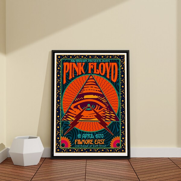 Toile Pink Floyd / Affiche musicale Pink Floyd / Affiche vintage Print Art / Pink Floyd Band Wall Art / Music Room Wall Art / PO169