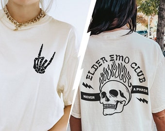 Elder Emo Club Shirt Elder Emo Shirt Emo Elder Shirt Emo Shirt It Was Never A Phase Tshirt Emo Clothing Emo Clothes Emo Is Not Dead Emo Gift